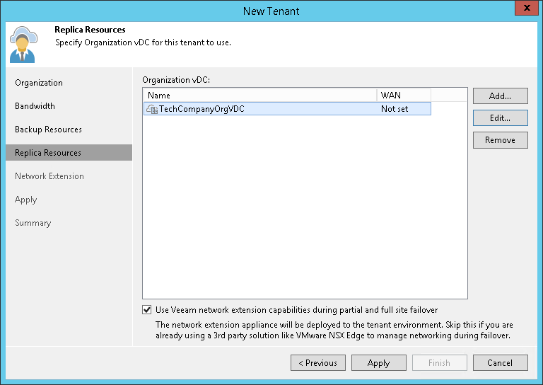 Step 5. Allocate Replication Resources