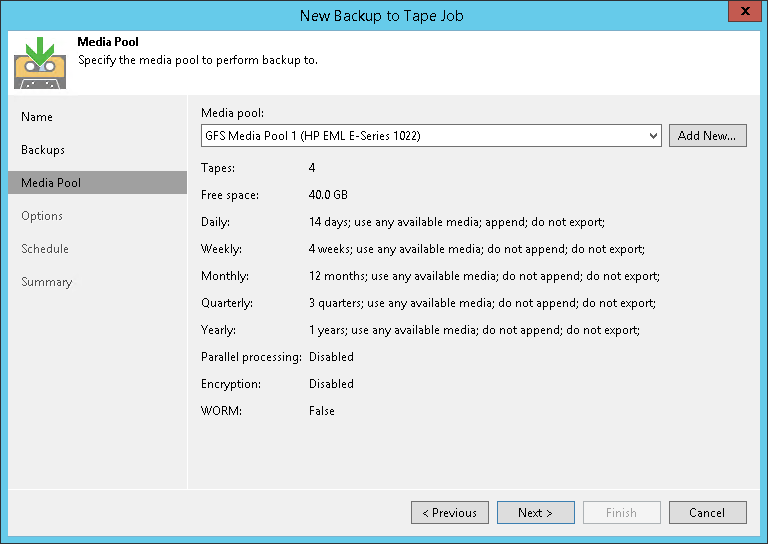 Creating Tenant Backup to Tape Job