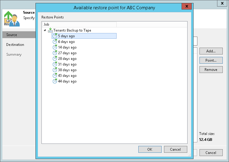 Restoring Tenant Data from Tape