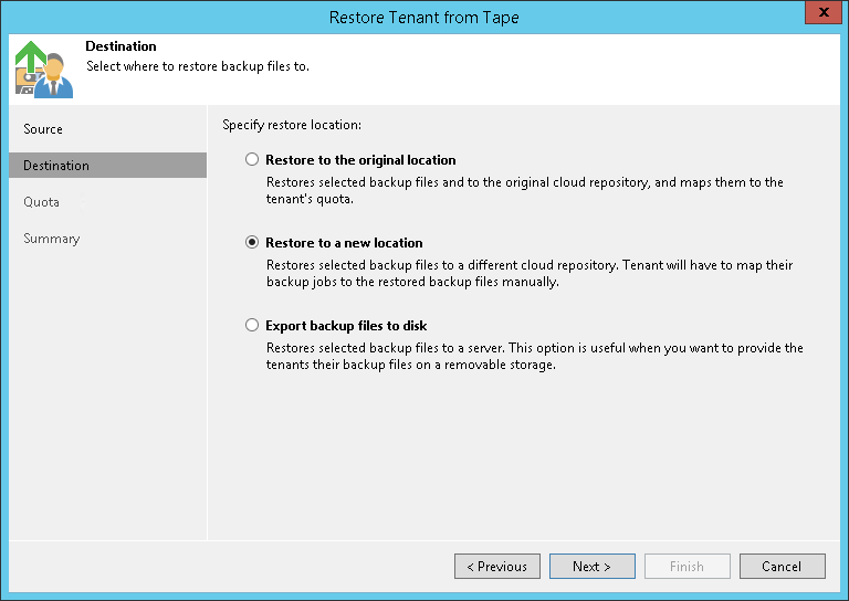 Restoring Tenant Data from Tape