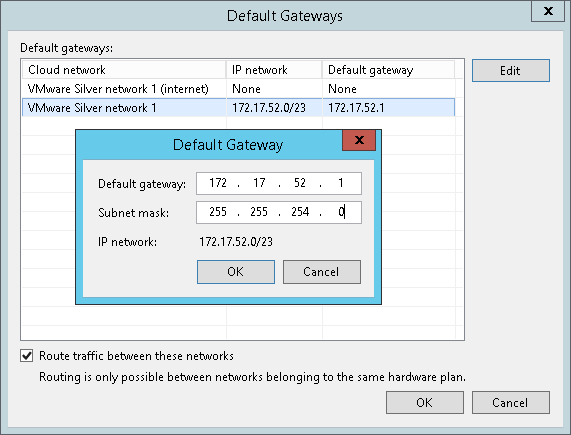 Managing Default Gateways