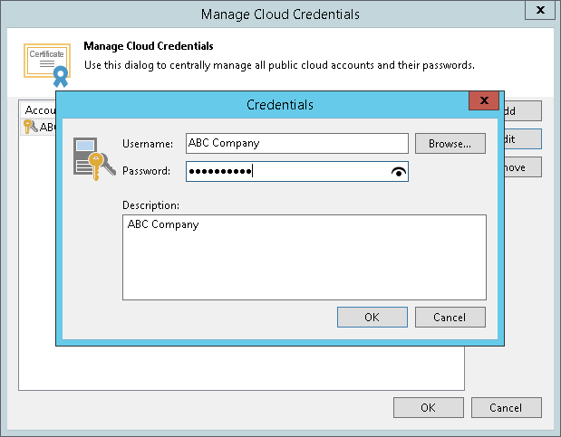 Changing Password for Tenant Account