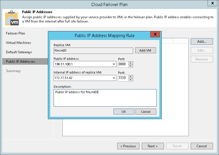 Step 5. Specify Public IP Addressing Rules