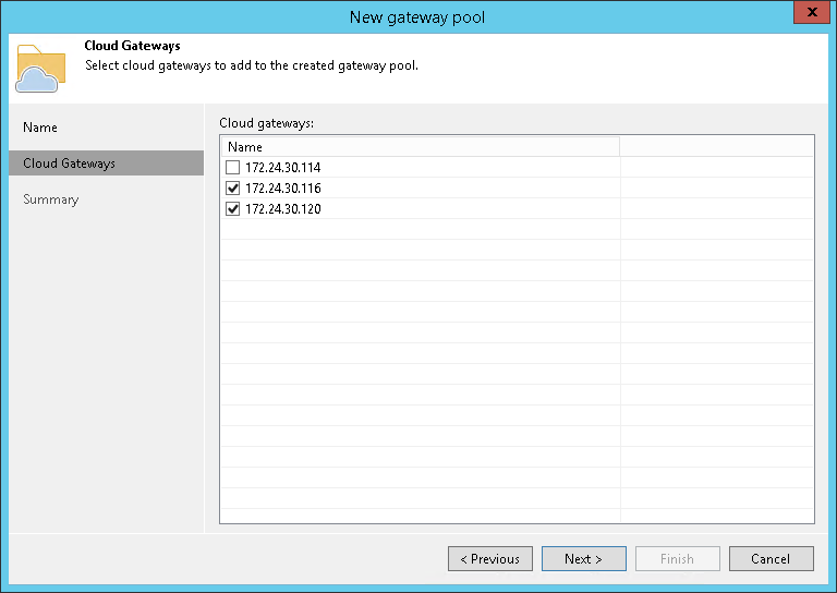 Step 3. Choose Cloud Gateways