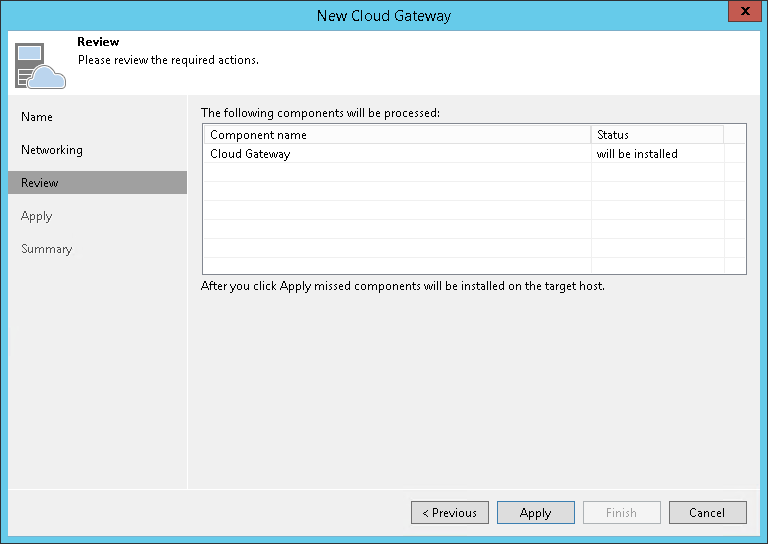 Step 4. Review Cloud Gateway Settings