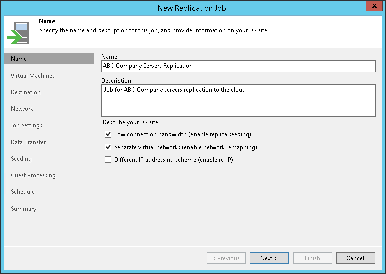 Creating Replication Jobs