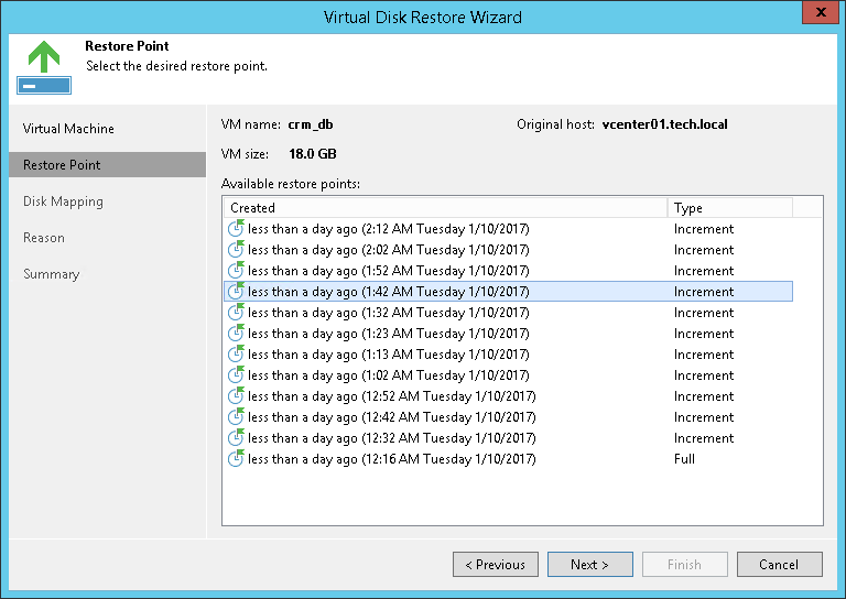 Restoring VM Disks
