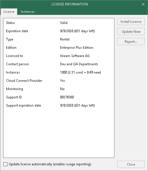 Installing License