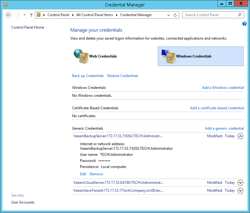 Managing Credentials