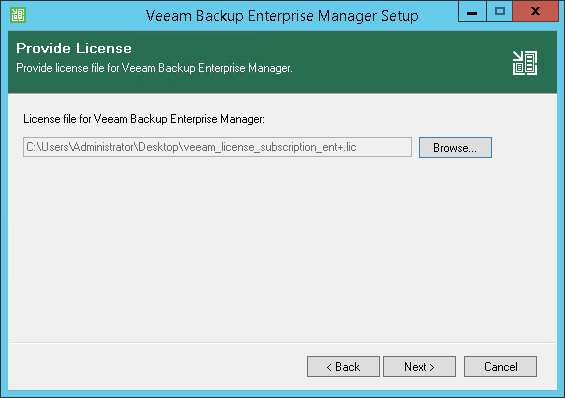 Step 3. Provide License File
