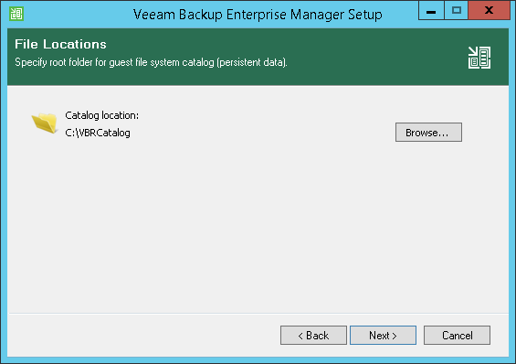 Step 10. Specify File Locations