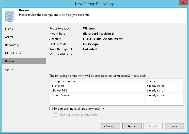 Step 6. Review Properties and Components