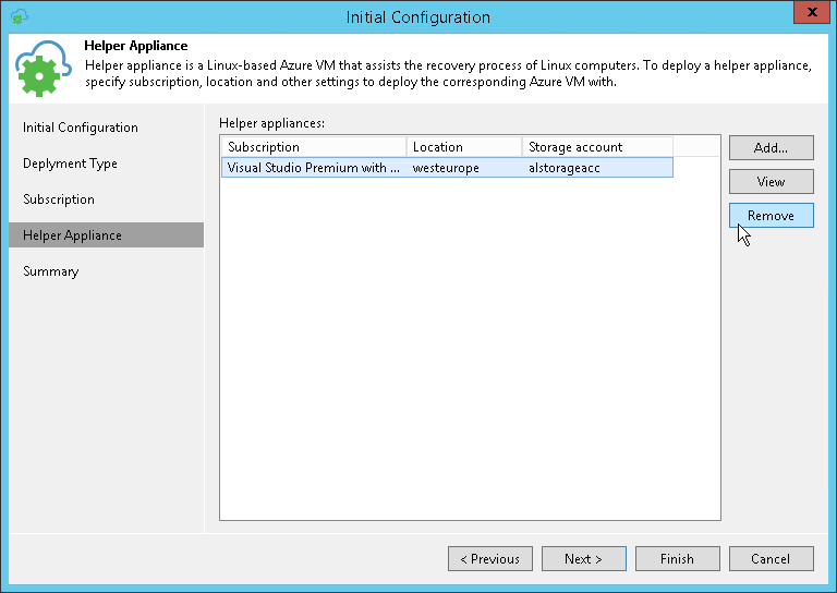 Removing Helper Appliances