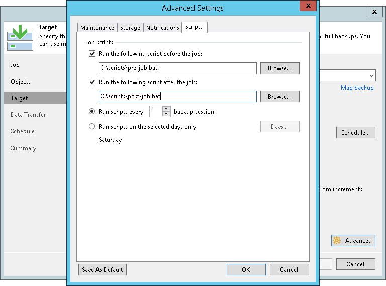Scripts Settings