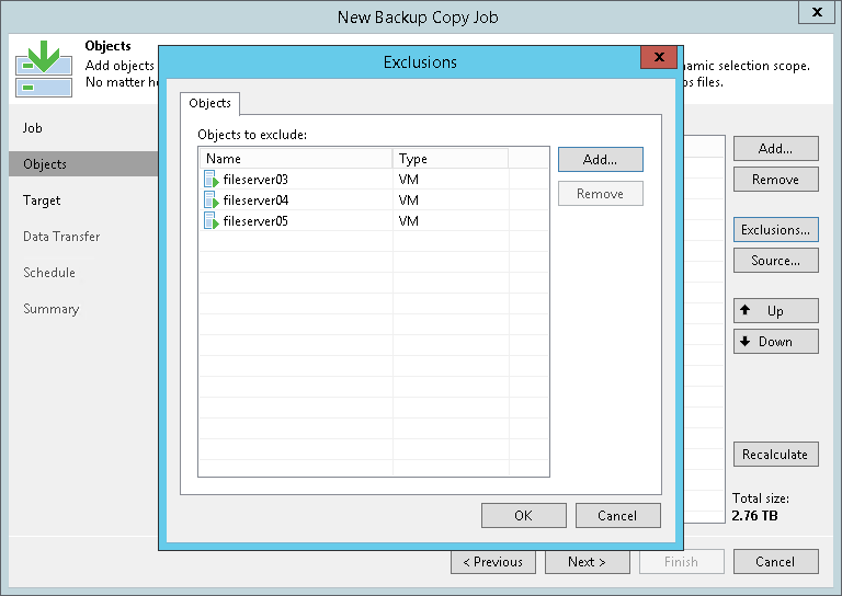 Step 4. Exclude Objects from Backup Copy Job