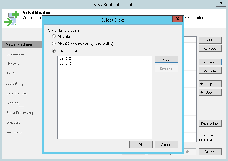 Step 5. Exclude Objects from Replication Job
