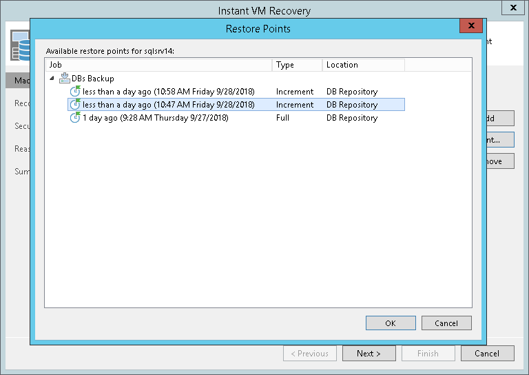Step 3. Select Restore Point