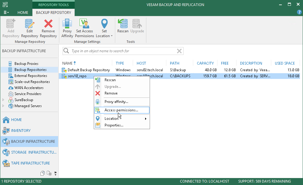 Granting Access to Repositories