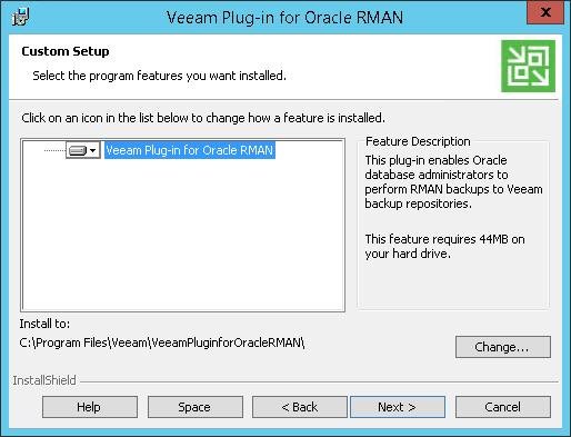 Installing Veeam Plug-in for Oracle RMAN