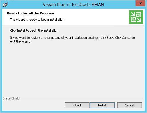 Installing Veeam Plug-in for Oracle RMAN