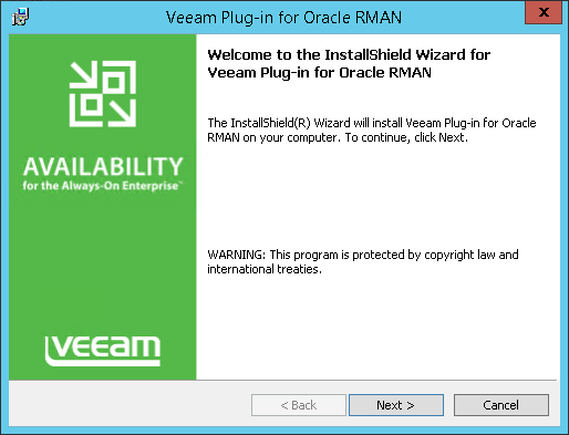 Installing Veeam Plug-in for Oracle RMAN
