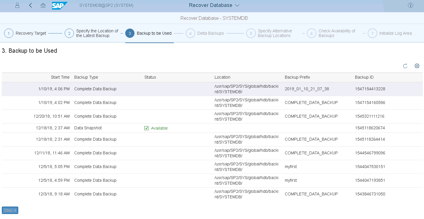 Recovering SYSTEMDB with SAP HANA Cockpit