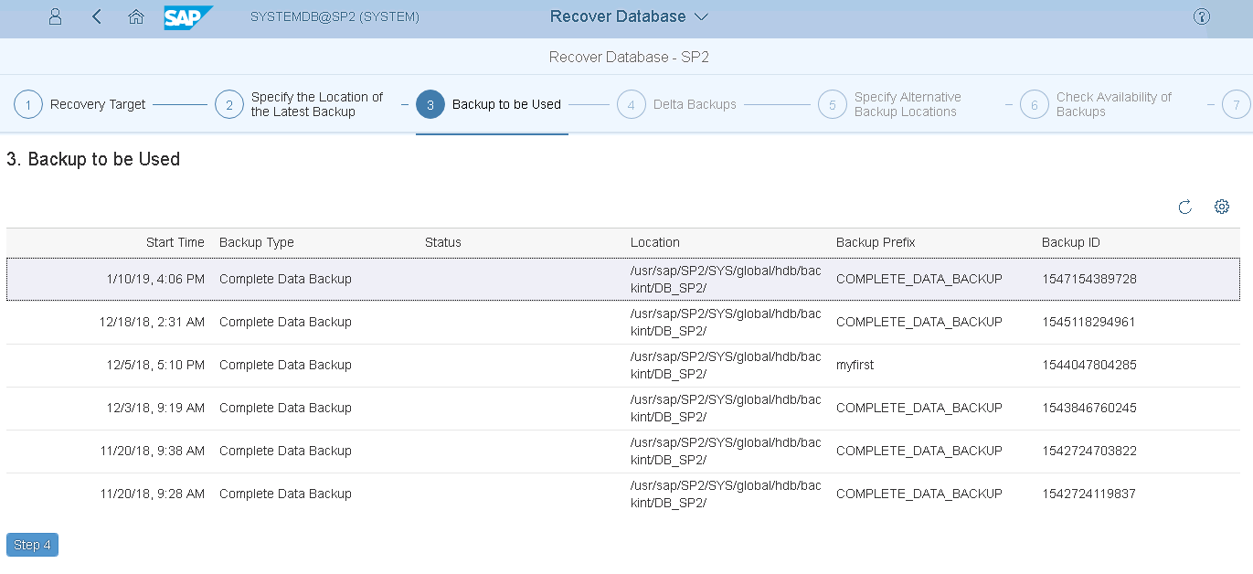 Recovering Tenant Databases with SAP HANA Cockpit