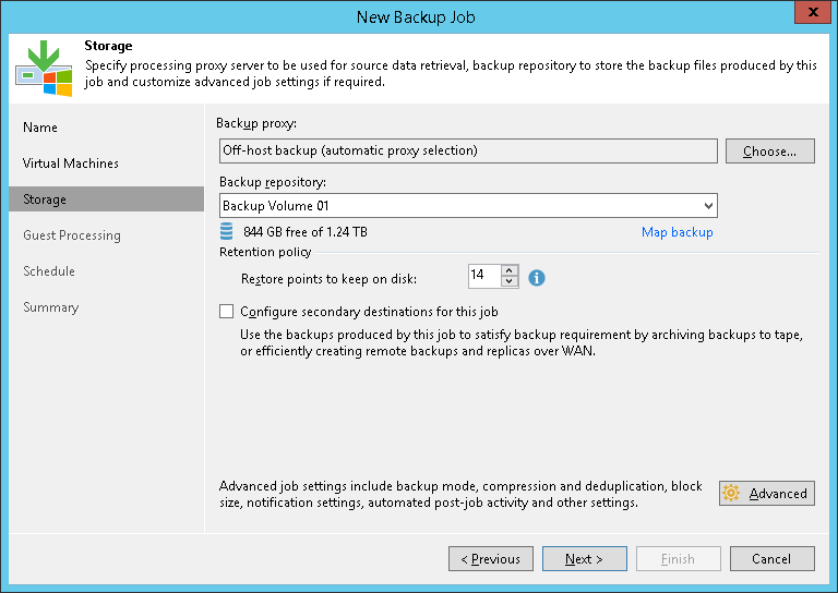 Creating Backup Job