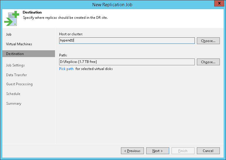 Creating Replication Job