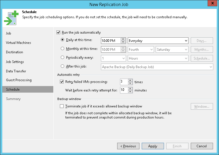 Creating Replication Job