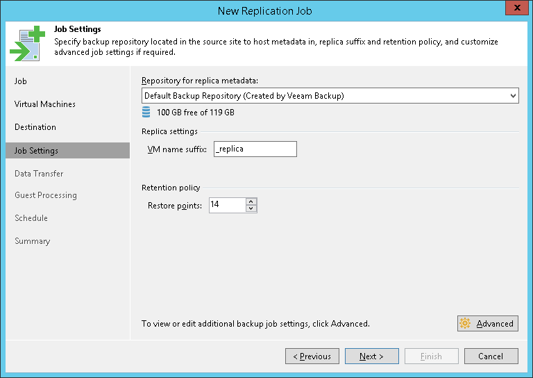 Creating Replication Job