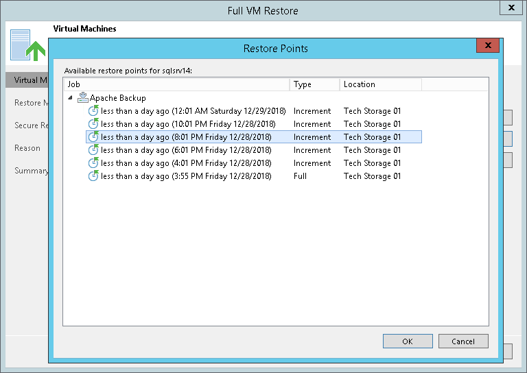 Restoring Entire VM