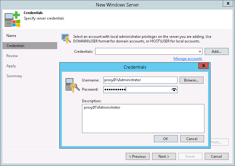 Step 3. Configure Backup Proxy
