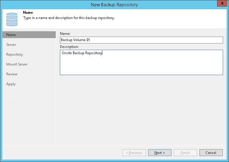 Step 4. Configure Backup Repository