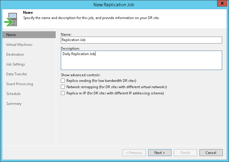 Creating Replication Job