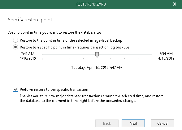 Restoring Application Items
