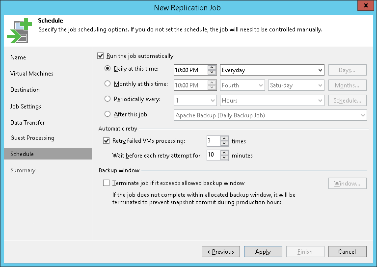 Creating Replication Job