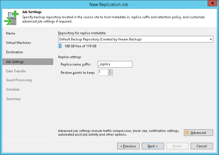 Creating Replication Job