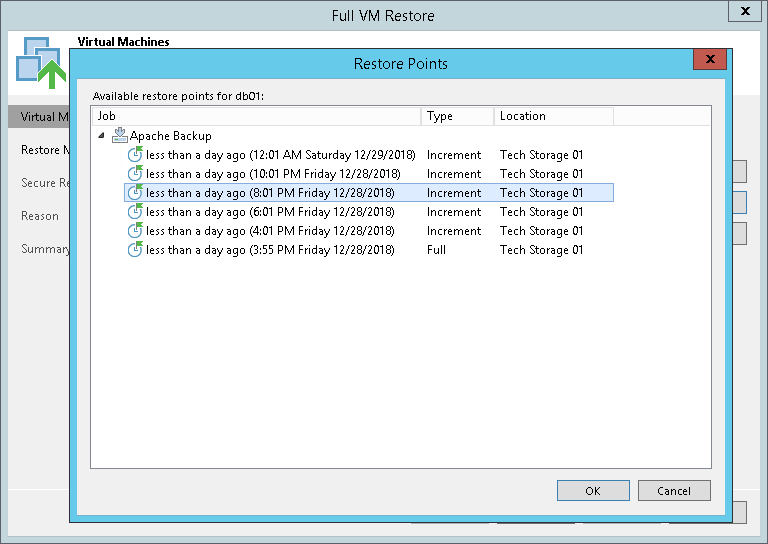 Restoring Entire VM
