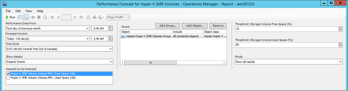 Define Resource to be Analyzed