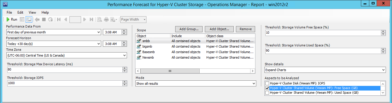 Define Resource to be Analyzed