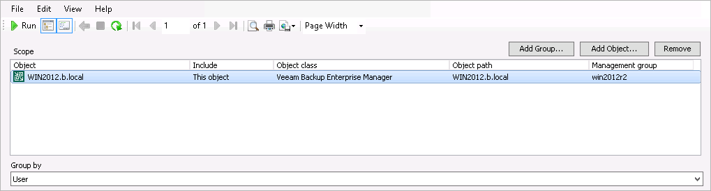 Choose Report Scope