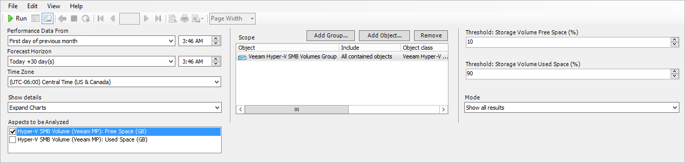 Define Resource to be Analyzed