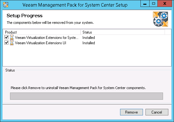 Veeam MP Uninstall
