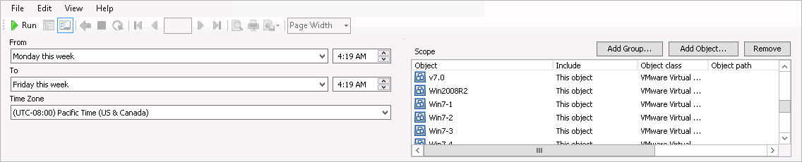 Switched-off VMs Report Settings