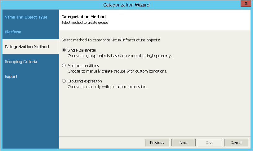 Configuring Single-Parameter Categorization