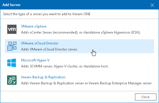 Choose Server Type