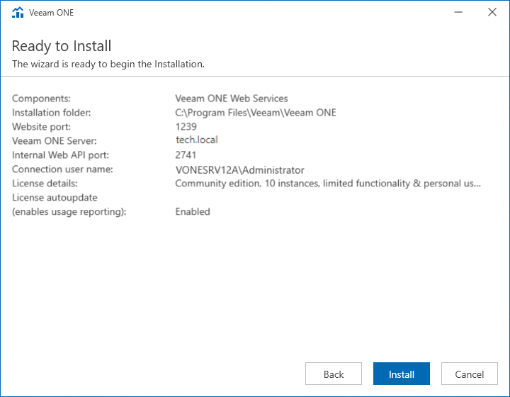 Review Installation Summary