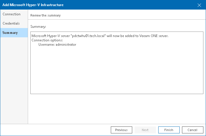 Review Connection Settings