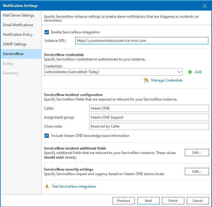 Step 5. Configure ServiceNow Integration